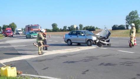 Die Unfallstelle an der Einmündung bei Augsfeld