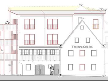 Die Talmühle, eines der ältesten Häuser in Metzdorf, wird derzeit zu einem Mehrfamilienhaus mit sieben Mietwohnungen umgebaut. Repro: Johannes Jahreiß