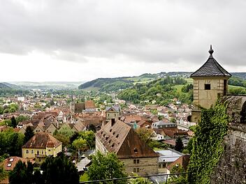 Blick von der Festung Rosenberg auf Kronach