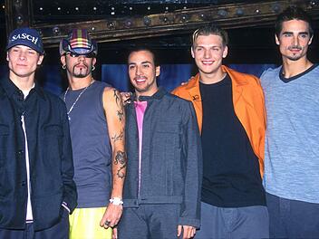 Wie es begann: Im Mai 1999 k&uuml;ndigten die Backstreet Boys ihre erste gro&szlig;e Welttournee an. Von links: Brian Littrell, AJ McLean, Howie Dorough, Nick Carter, Kevin Richardson.