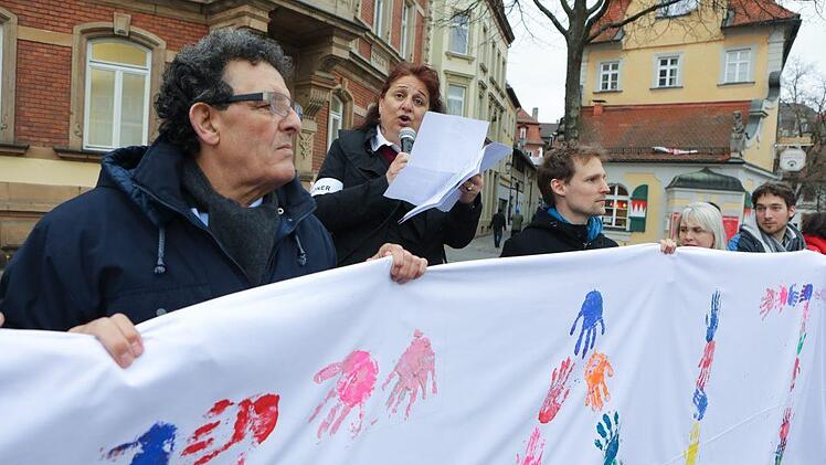 Demonstration in Bamberg am Internationalen Tag gegen Rassismus. Foto: Barbara Herbst