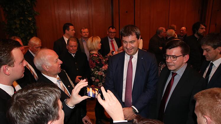 Markus Söder war schon ein paar Mal in Bad Kissingen, wie hier im Januar 2018 beim Neujahrsempfang von CSU und JU.