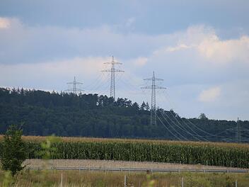 Eine Stromtrasse führt schon durchs Coburger Land. Eine zweite soll möglichst verhindert werden. Die Stadt will nun ein Zeichen dafür setzen, dass die Stromversorgung auch dezentral mit erneuerbaren Energien gelingen kann. Foto: Simone Bastian
