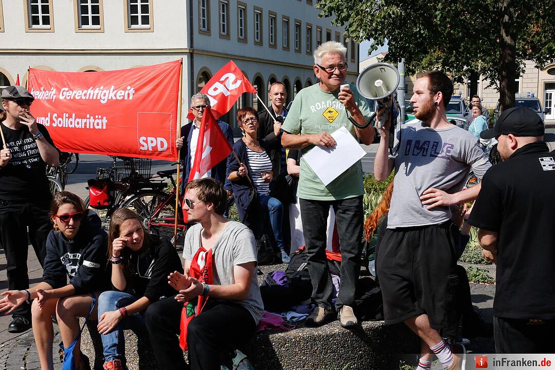 Demonstration vom Bündnis gegen Rechtsextremismus und Rassismus in Bamberg