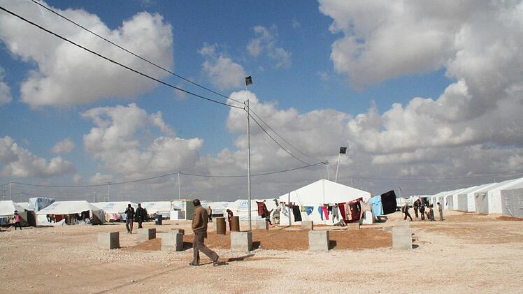 Camp Zaatari ist eine Zeltstadt in der Wüste. Foto: THW