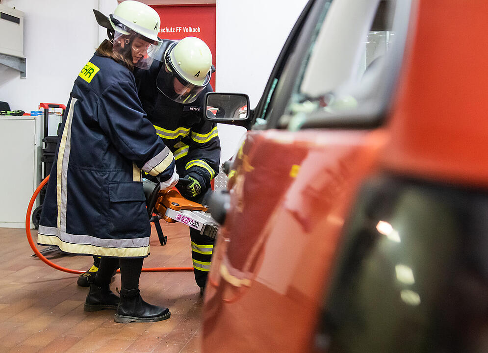 Prinzessinnen bei Feuerwehr