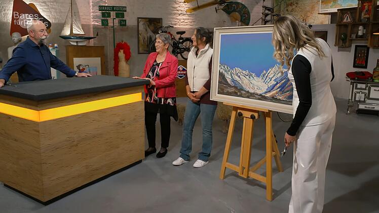 "Der Sehnsuchtsort manch eines Menschen: die Berge", versank Horst Lichter im Blau und Wei&szlig; des Gem&auml;ldes. Diese Sehnsucht schien auch das "Bares f&uuml;r Rares"-H&auml;ndlerteam zu plagen, denn die Gebote stiegen rasant in die H&ouml;he.