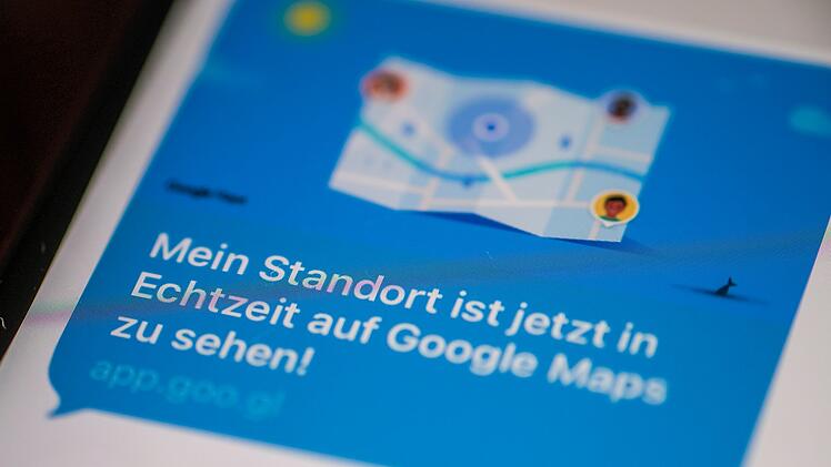 Teilen des Live-Standorts via Smartphone