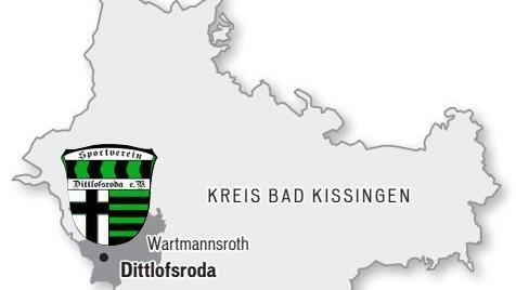Nur etwas mehr als 300 Einwohner hat Dittlofsroda, ein Ortsteil der Gemeinde Wartmannsroth.  Grafik: Dagmar Klumb