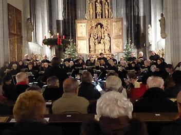 Das Ensemble Vokal Münnerstadt und das Südthüringische Kammerorchester konzertierten am  3. Advent in der Münnerstädter Stadtpfarrkirche. Foto: Gerhild Ahnert