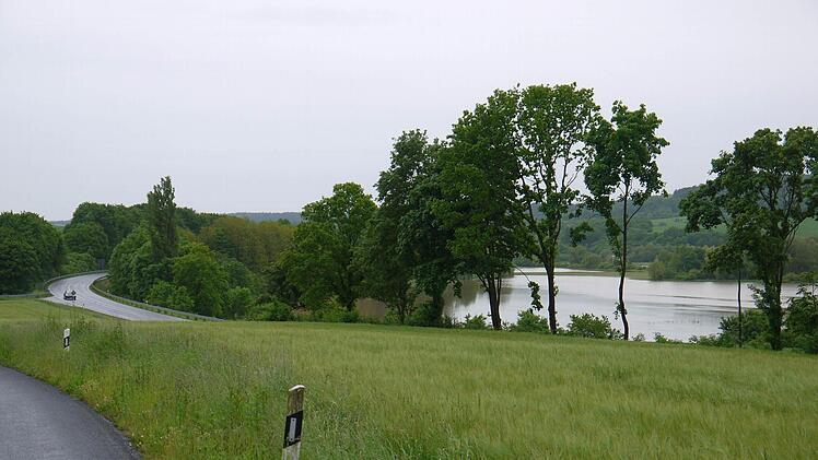 Hochwasser bei Lahm im Itzgrund