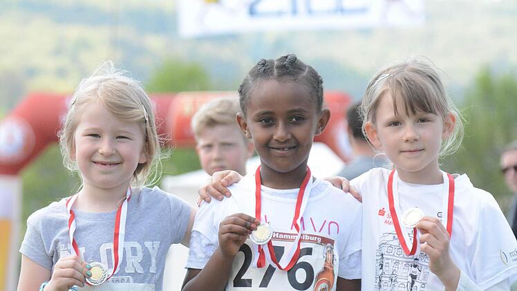 Sieger waren alle beim Osterlauf der Hammelburger Tausendfüßler.