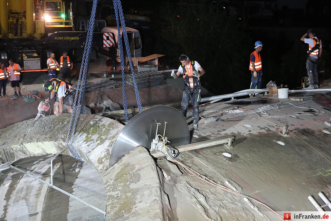 Brückenabriss in Kronach