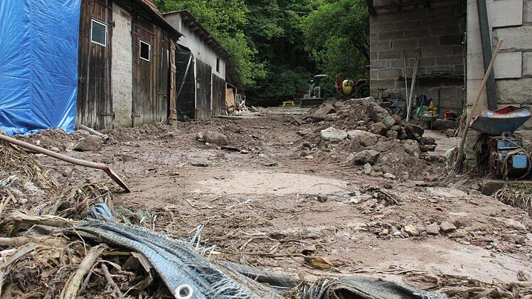 Am Pfingstsonntag strömte hier das Wasser herab wie ein rauschender Fluss.