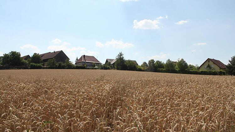 Wohnraum für  Pfaffendorf: Im Oberen Teil des Felds wird im Anschluss an die bestehende  Bebauung ein Baugebiet erschlossen. Im September 2019 sollen die  Erschließungsarbeiten fertig  sein.Stephan Stöckel