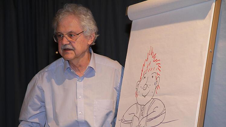 Paul Maar bei der Autorenlesung in Eggolsheim Foto: Mathias Erlwein