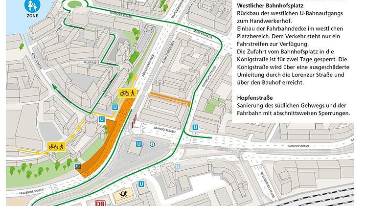 Am 24. April beginnen die Umbauarbeiten am Nürnberger Bahnhofsplatz. Bild: Stadt Nürnberg