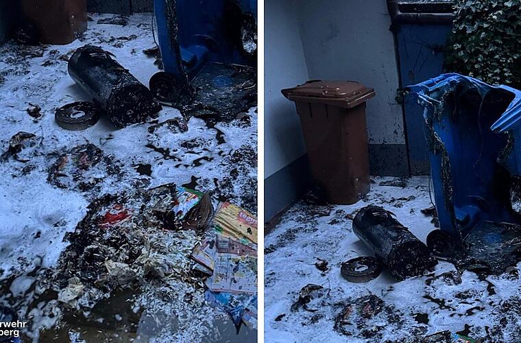 Brennende Mülltonne in Bamberg: Ersthelfer erleidet Rauchgasvergiftung