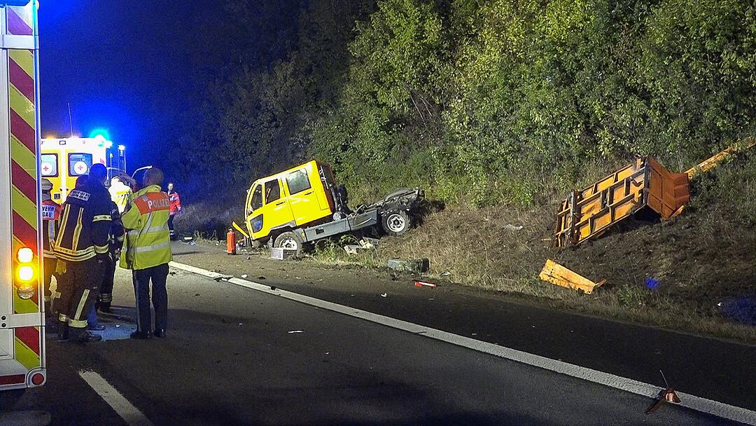 Schwerer Unfall auf der A70 bei Schweinfurt