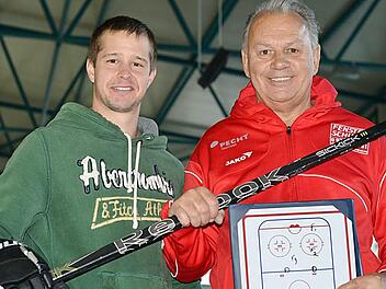 Zwei Kanadier für Bad Kissingen: Stürmer Al Joanette (links) und Trainer Doug Kacharvich. Foto: Jürgen Schmitt