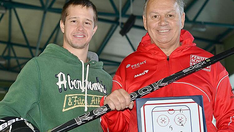 Zwei Kanadier für Bad Kissingen: Stürmer Al Joanette (links) und Trainer Doug Kacharvich. Foto: Jürgen Schmitt