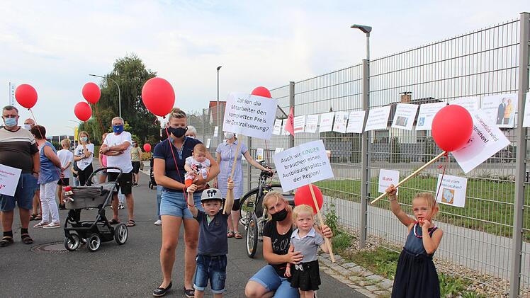 Protest-Aktionstag bei Schaeffler in Höchstadt.  Foto: Andreas Dorsch