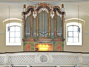Eine Augenweide: Die Orgel auf der Empore der Oberstreuer Kirche.