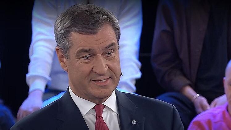 Der bayerische Ministerpr&auml;sident Markus S&ouml;der sparte der ART-Politendung "Arena" nicht mit Lob an sein Bundesland.