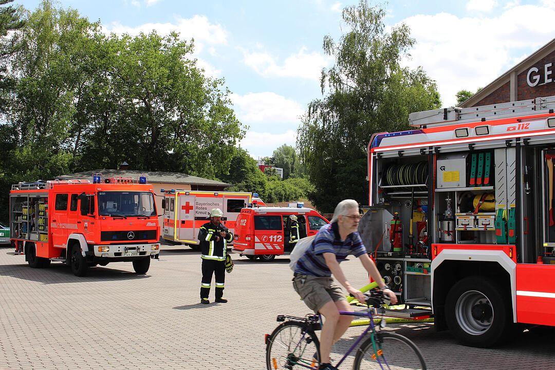 Feuer auf Fabrikgelände in Zirndorf