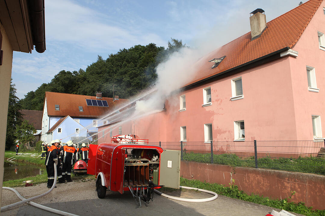 Herpersdorf bei Ansbach: Scheune abgebrannt