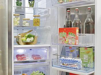 Ein gut besetzter Kühlschrank zaubert vielen Menschen ein Lächeln ins Gesicht. Wenn neben den Lebensmittel aber noch Bakterien und dazu ein leichter Mief herrscht, kann einem der Appetit schnell vergehen.  Foto: Monique Wüstenhagen/dpa