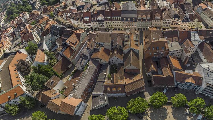 Ein Blick von oben auf das Sanierungsgebiet.