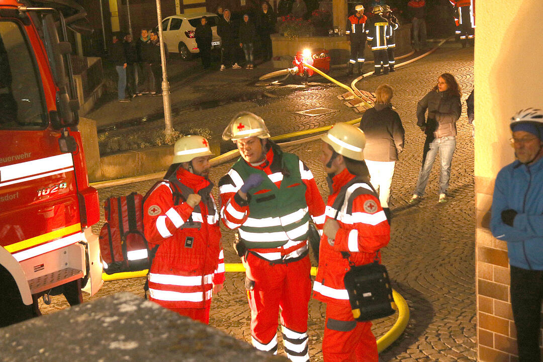 Dachstuhlbrand in Grub am Forst