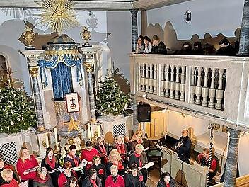 Der Singkreis bei seinem Weihnachtskonzert.