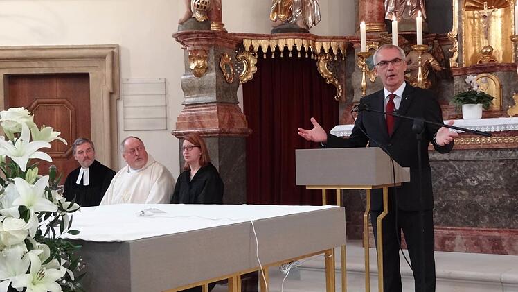 Diakon Wolfgang Streit vom Diakonischen Werk Bamberg-Forchheim Festakt