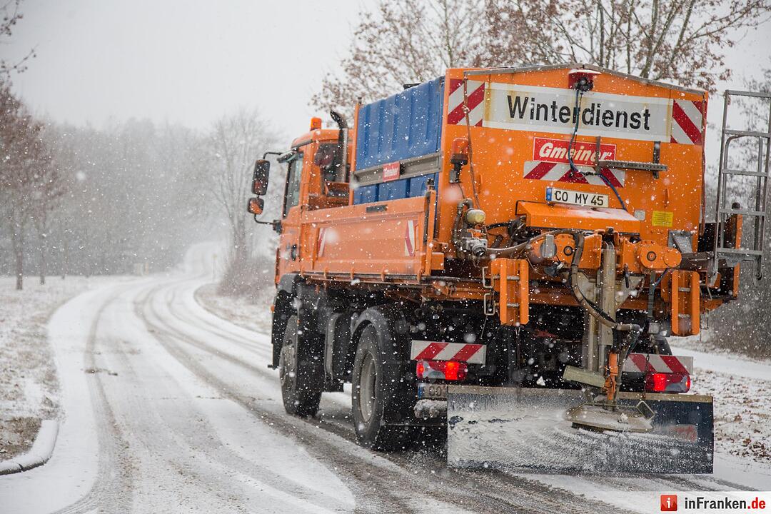 Erster Schneefall im Coburger Land