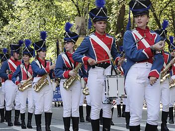 Das Jugendmusikkorps der Stadt Bad Kissingen bei der Steuben-Parade.  Foto: Luiz Rampelotto/ZUMA Wire/dpa