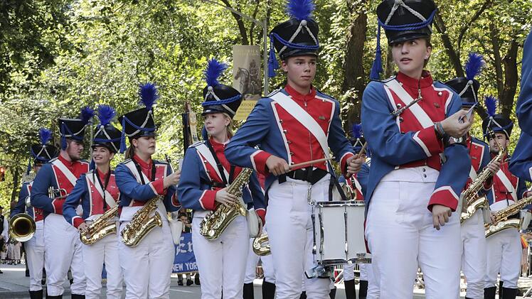 Das Jugendmusikkorps der Stadt Bad Kissingen bei der Steuben-Parade.  Foto: Luiz Rampelotto/ZUMA Wire/dpa