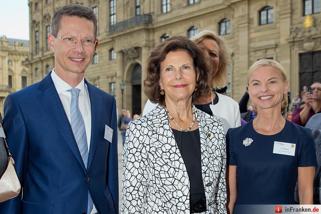 Königin Silvia von Schweden zu Besuch in Würzburg
