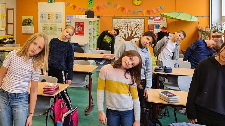 Tägliche Übung: Die Palme im Klassenzimmer.