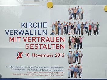 Die Pfarreien machen Werbung für die Wahl. Foto: Manfred Welker