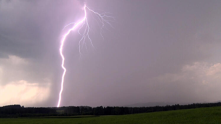Gewitter und Unwetter über Franken