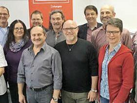 Gewählt wurden (von links): S. Heid, C.Gerdes (Siemens Healthcare), T. Mölkner (Schaeffler), B. Rabor-Sigor (Siemens Süd), W. Fees (Siemens Healthcare), J. Steiner (Siemens F 80), J. Drummer (Sykatec), R. Arneth (Siemens F 80), R. Büttner (Sivantos), A. Pollmann (Atos), S. Heitkamp (Siemens G), N. Lamm (Schaeffler), L. Mongs. Nicht im Bild: J. Gebhardt (Schaeffler) und F. Hablawetz (Sykatec) Foto: IGM