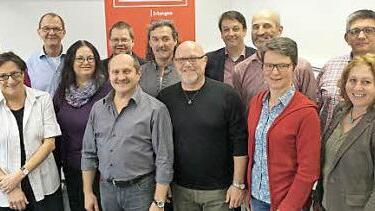 Gewählt wurden (von links): S. Heid, C.Gerdes (Siemens Healthcare), T. Mölkner (Schaeffler), B. Rabor-Sigor (Siemens Süd), W. Fees (Siemens Healthcare), J. Steiner (Siemens F 80), J. Drummer (Sykatec), R. Arneth (Siemens F 80), R. Büttner (Sivantos), A. Pollmann (Atos), S. Heitkamp (Siemens G), N. Lamm (Schaeffler), L. Mongs. Nicht im Bild: J. Gebhardt (Schaeffler) und F. Hablawetz (Sykatec) Foto: IGM