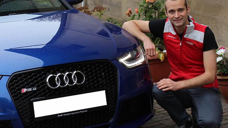 Traumauto als Dienstwagen: Rennfahrer Christopher Haase aus Kulmbach fährt privat einen 450 PS starken Audi RS 4. Foto: privat