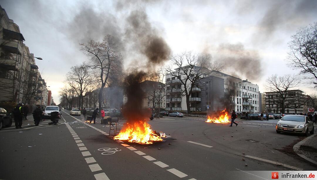 Krawalle in Leipzig