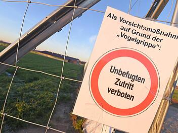 Das Landratsamt Hof hat aufgrund der Vogelgrippe eine Schutzzone eingerichtet. Foto: Foto: Holger Hollemann/dpa