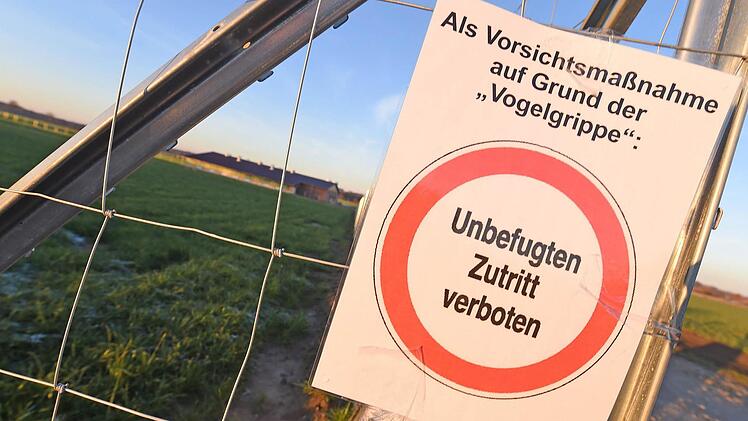 Das Landratsamt Hof hat aufgrund der Vogelgrippe eine Schutzzone eingerichtet. Foto: Foto: Holger Hollemann/dpa
