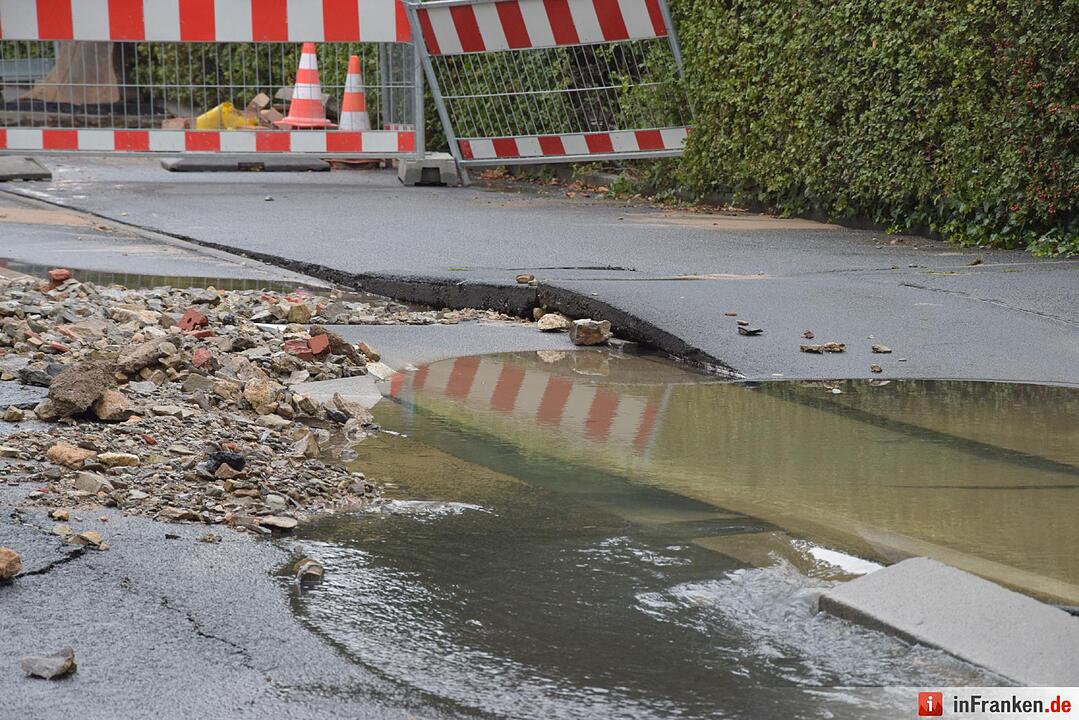Wasserrohrbruch in Würzburg