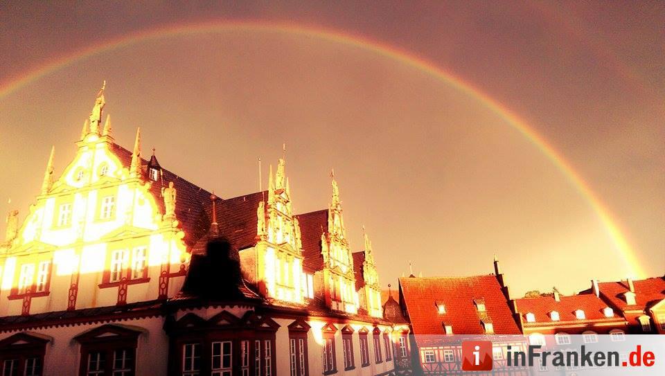 Gewitterfront über Bamberg und Umgebung
